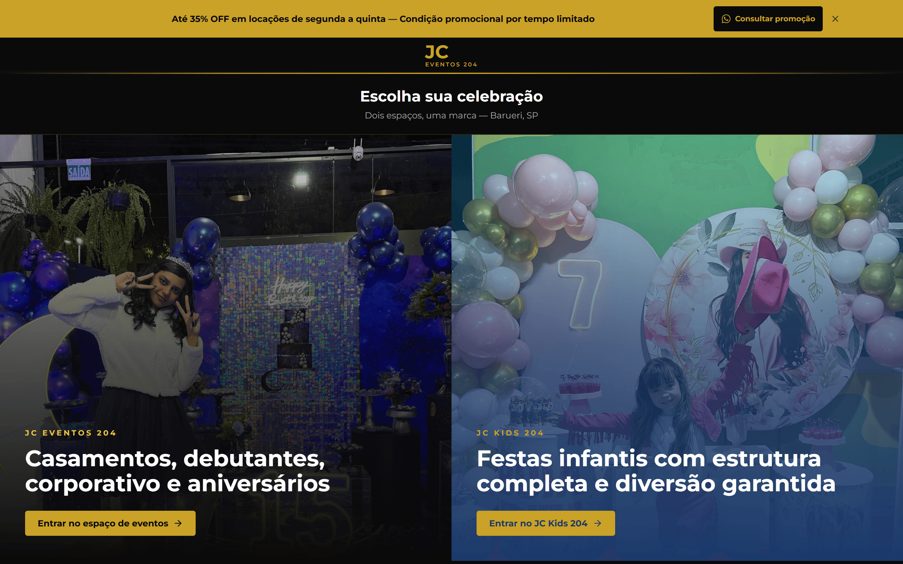 Landing — JC Eventos